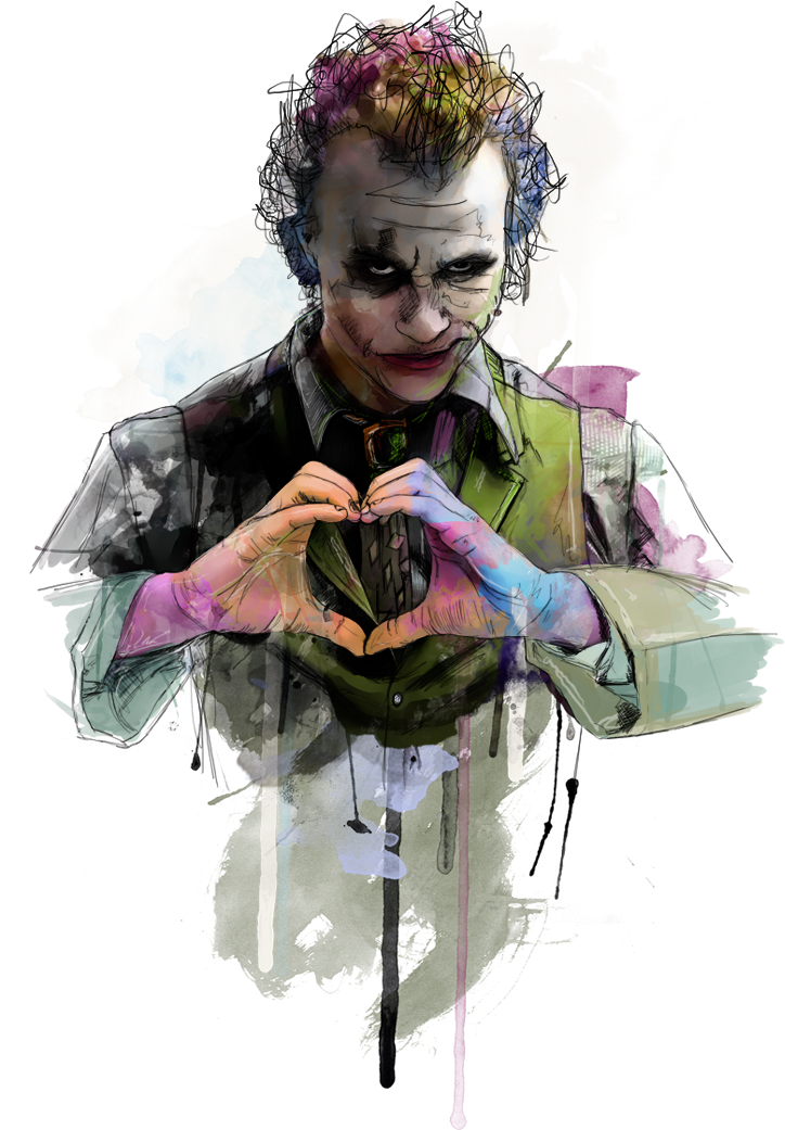 Heath Joker, Joker Batman, Joker Villain, Joker Clown, - Joker Best (800x1067), Png Download
