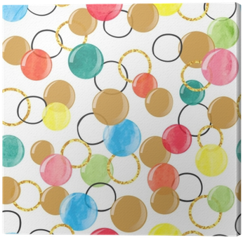 Seamless Pattern With Colorful Watercolor Bubbles - Watercolor Painting (400x400), Png Download