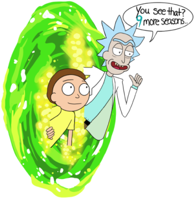 Rick And Morty Png Portal Transparent Download - Rick And Morty Transparent (500x707), Png Download