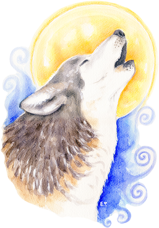 Magic Wolf Shower Curtain (504x504), Png Download