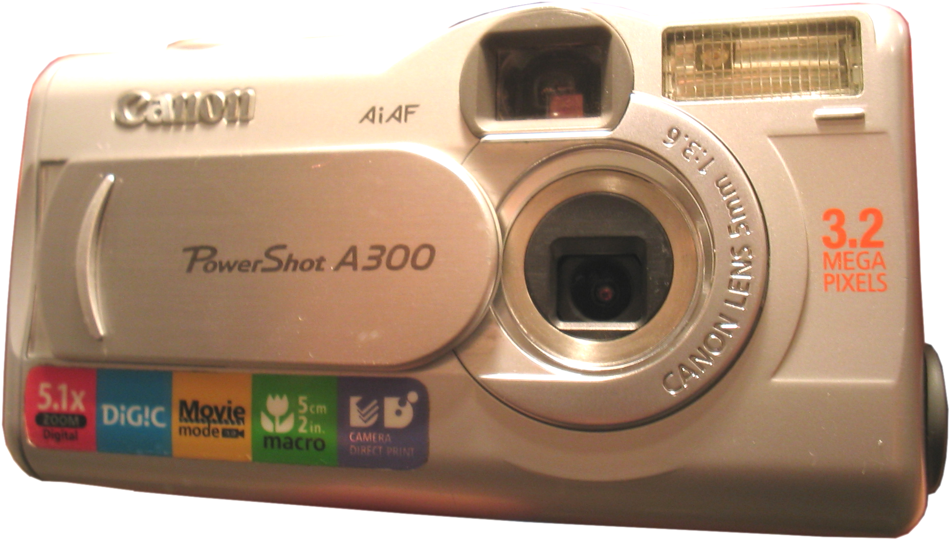 Canon Powershot A300 5mm Camera - Canon Powershot A300 (2048x1319), Png Download
