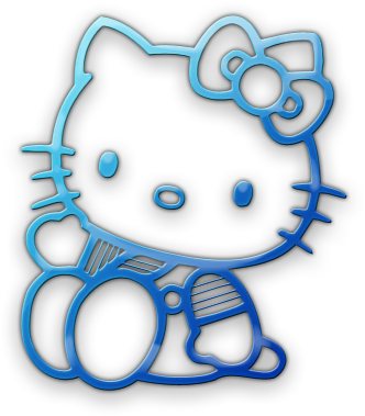 Free Icons Png - Hello Kitty In Blue (420x420), Png Download