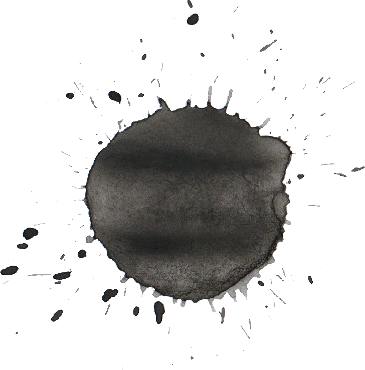 Watercolor Splashes Png Download - Black Watercolor Splash Png (728x738), Png Download