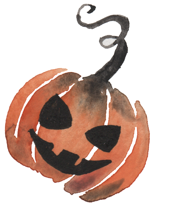 Watercolor Hand Drawn Pumpkin Halloween Transparent - Watercolor Halloween Png (1024x818), Png Download