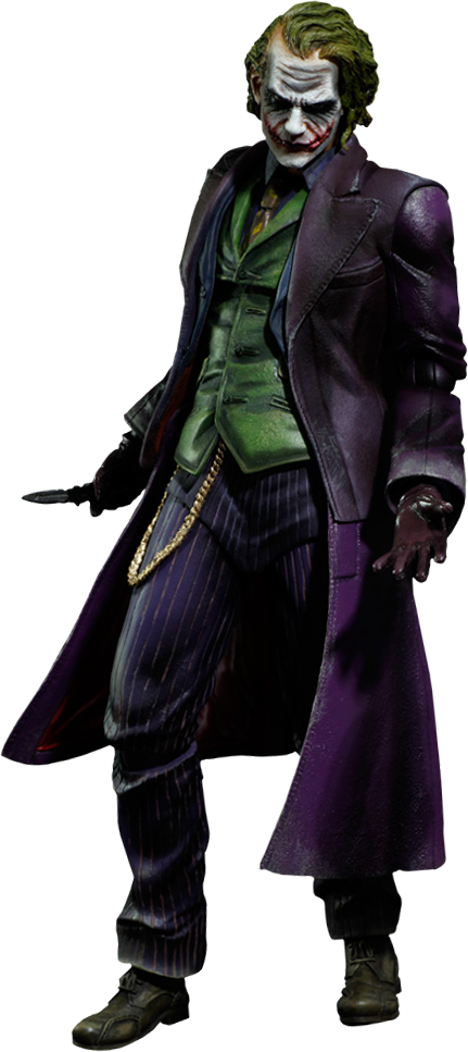 Batman Joker Png High-quality Image - Batman: The Dark Knight Trilogy: Play Arts Kai Action (431x967), Png Download