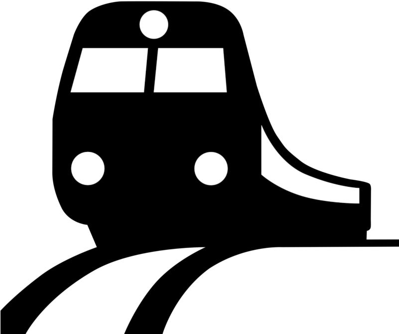 Train Vector Png - Train Clipart Black And White (768x768), Png Download