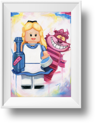 Alice In Wonderland Print - Picture Frame (480x480), Png Download