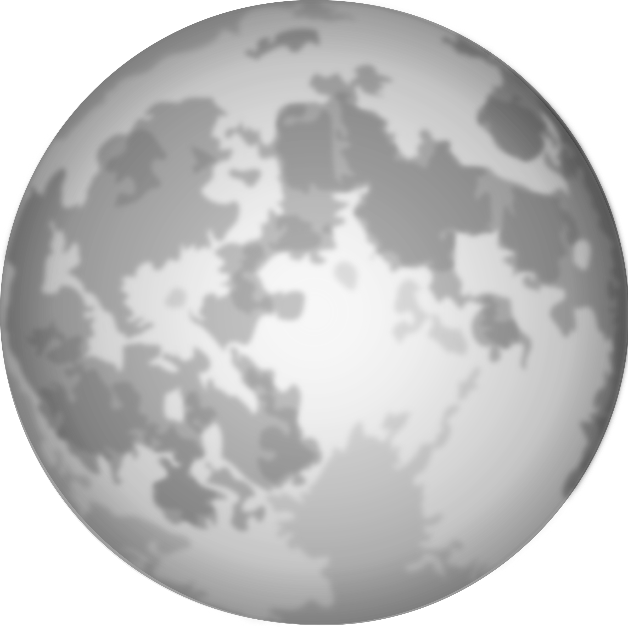 Moon Png Pic - Full Moon Clipart Black And White (2400x2400), Png Download