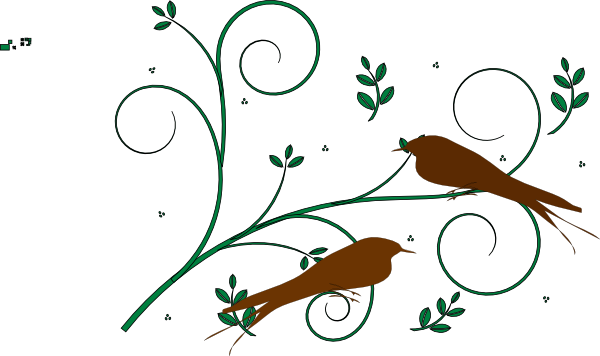 Floral Design With Birds Svg Clip Arts 600 X 356 Px (600x356), Png Download