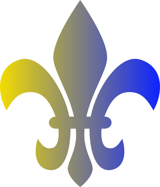 Clip Art Free Fleur De Lis Clipart Png - Mardi Gras Fleur De Lis Png (510x596), Png Download