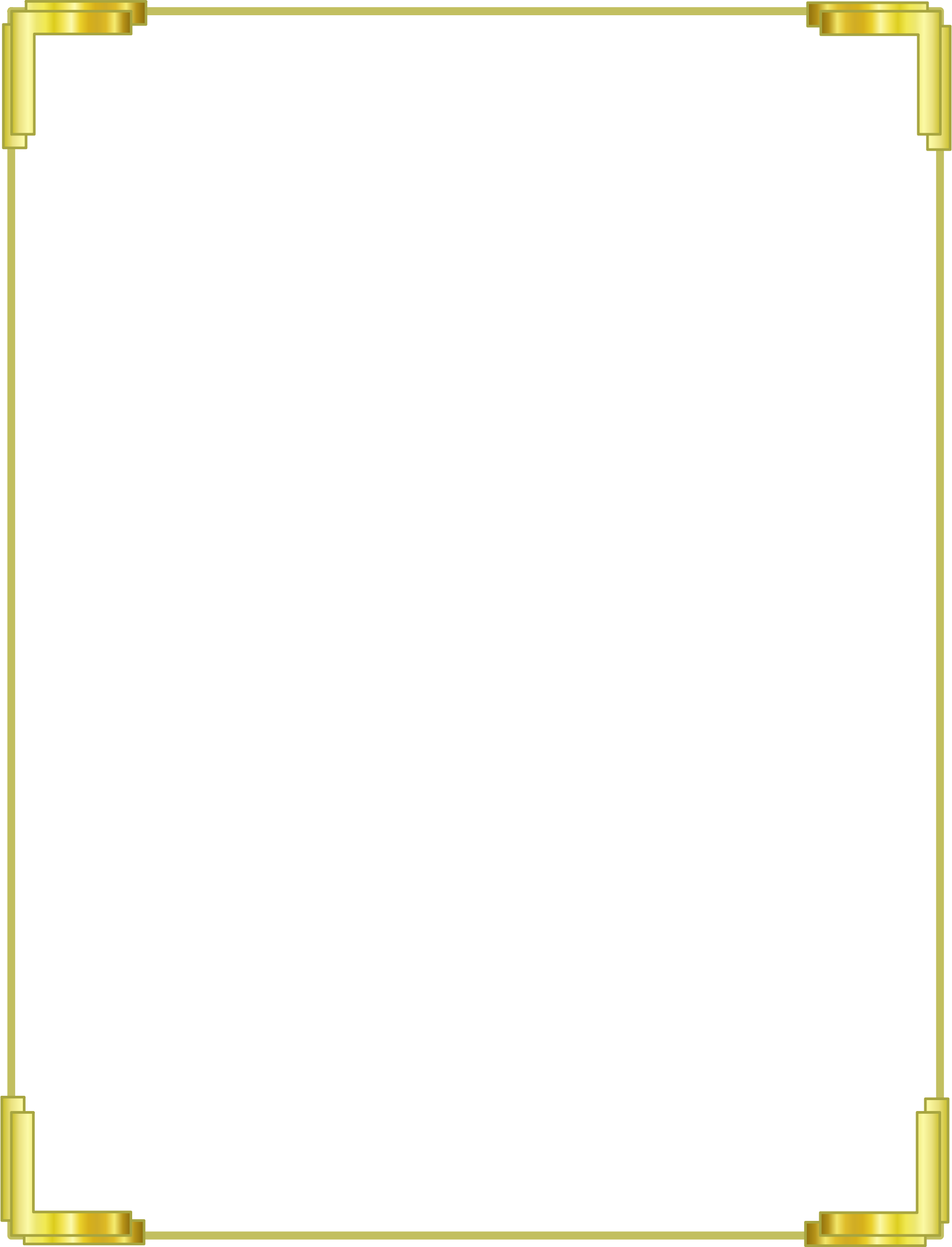 Gold Border Png Free (1750x2292), Png Download