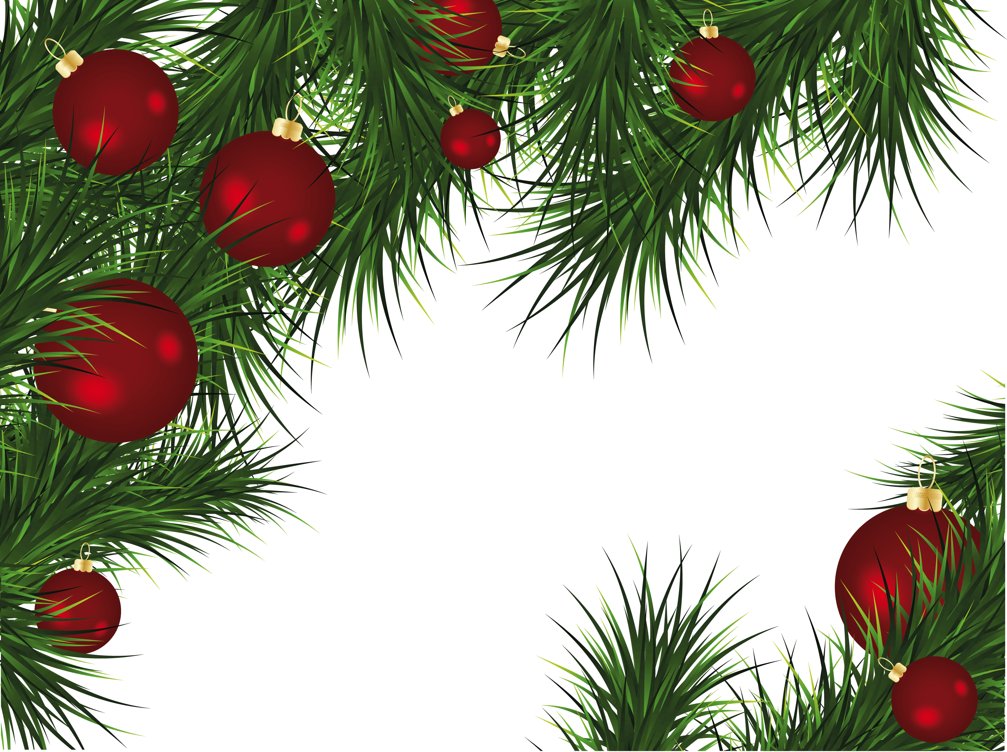 Christmas Tree Leaves Transparent (3294x2460), Png Download