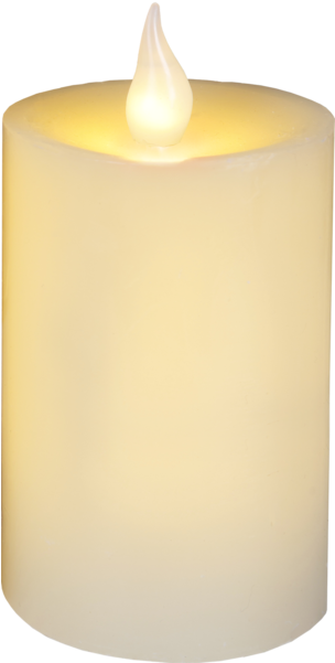 Led Pillar Candle Flame - Led Pillar Candle (600x600), Png Download