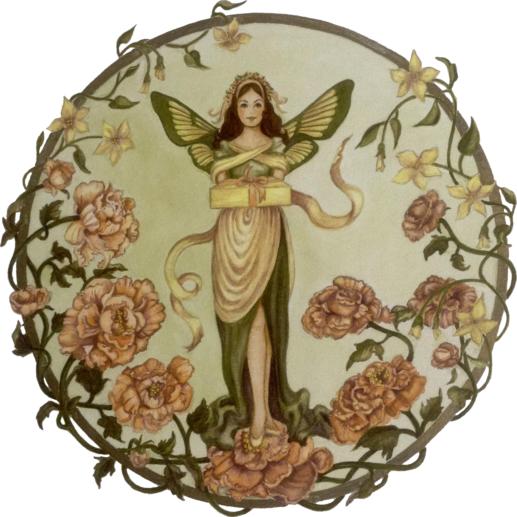 Joanne Mcguire Battiste Butterfly Fairy Lady Bearing - Angel (1812x1812), Png Download
