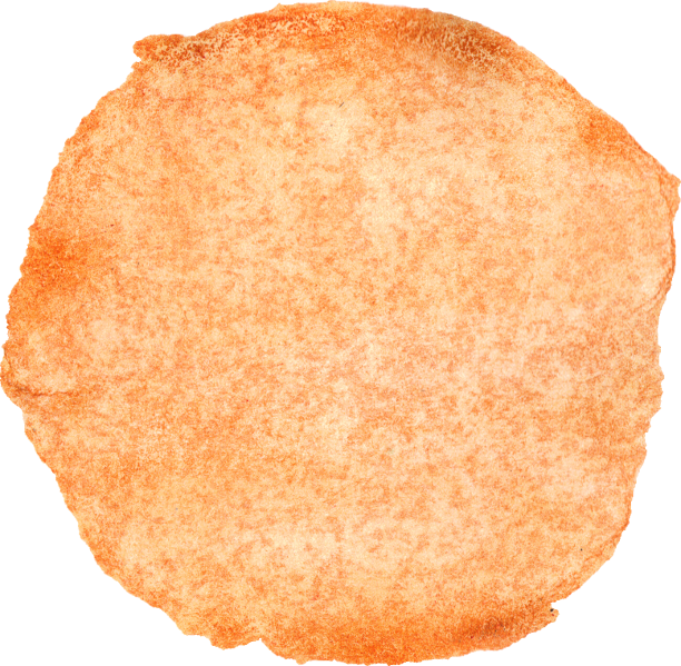 Free Download - Orange Watercolor Circle Png (612x599), Png Download