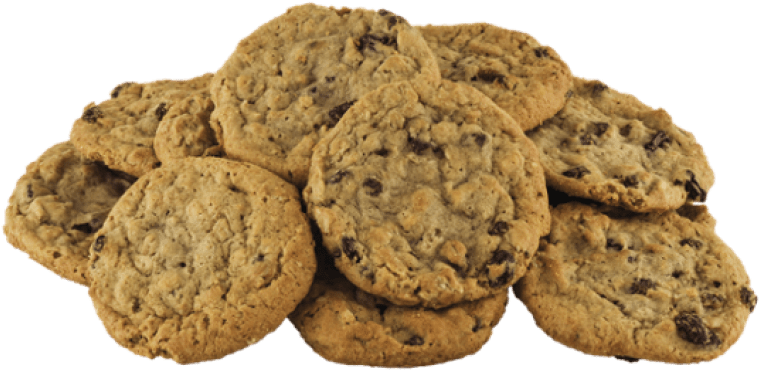 Cookie Png - Bakery Oatmeal Raisin Cookies (600x325), Png Download