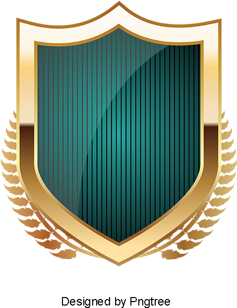 Vector Hand-painted Golden Shield, Vector, Hand Painted, - Emblem (800x800), Png Download