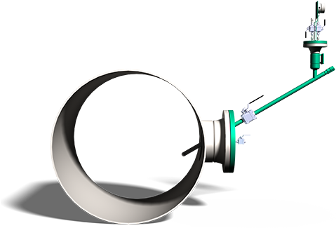 Flare Gas Probe - Circle (500x353), Png Download