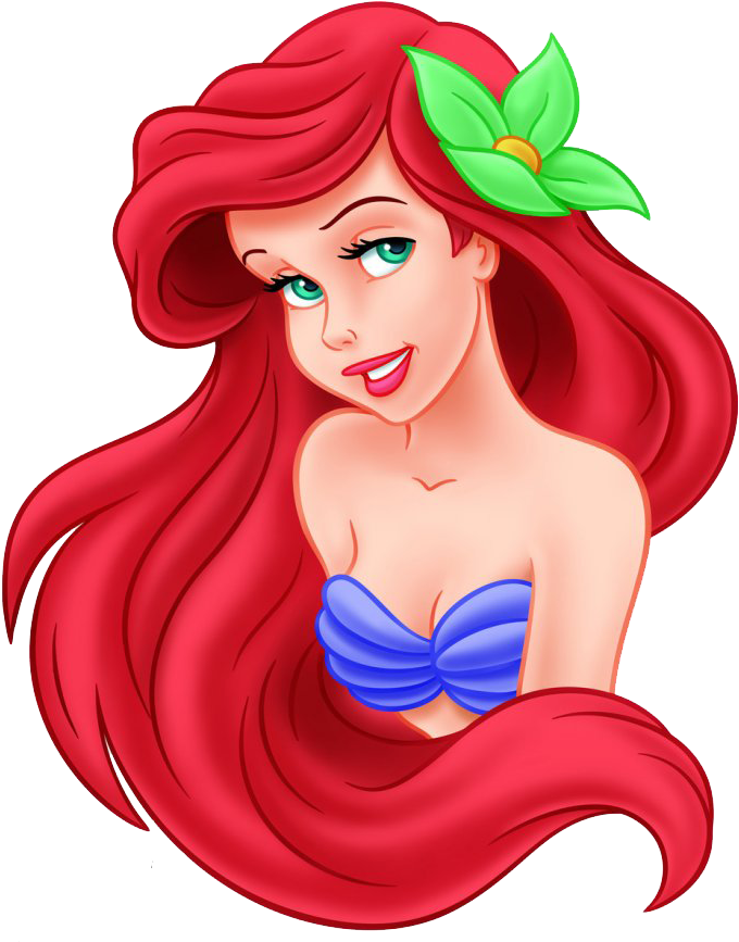 Download Ariel Flower In Hair Ariel Little Mermaid Png Full Size Png Image Pngkit