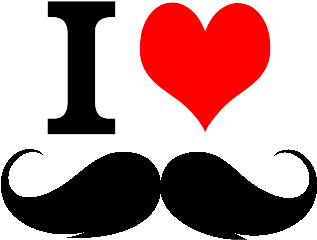 I, Logo, And Mustache Image - Love Mustache Png (460x460), Png Download
