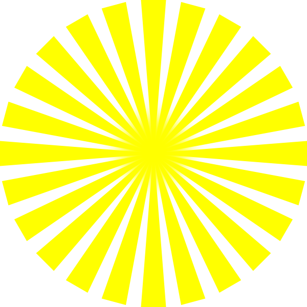 Yellow Sun Rays Clip Art At Clker - El Paso City Flag (600x600), Png Download