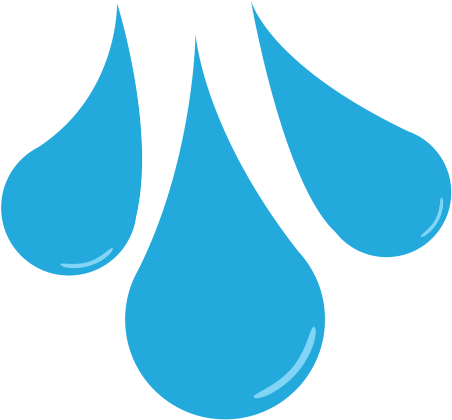 Cartoon Water Drop Clipart - Raindrops Clipart (894x894), Png Download
