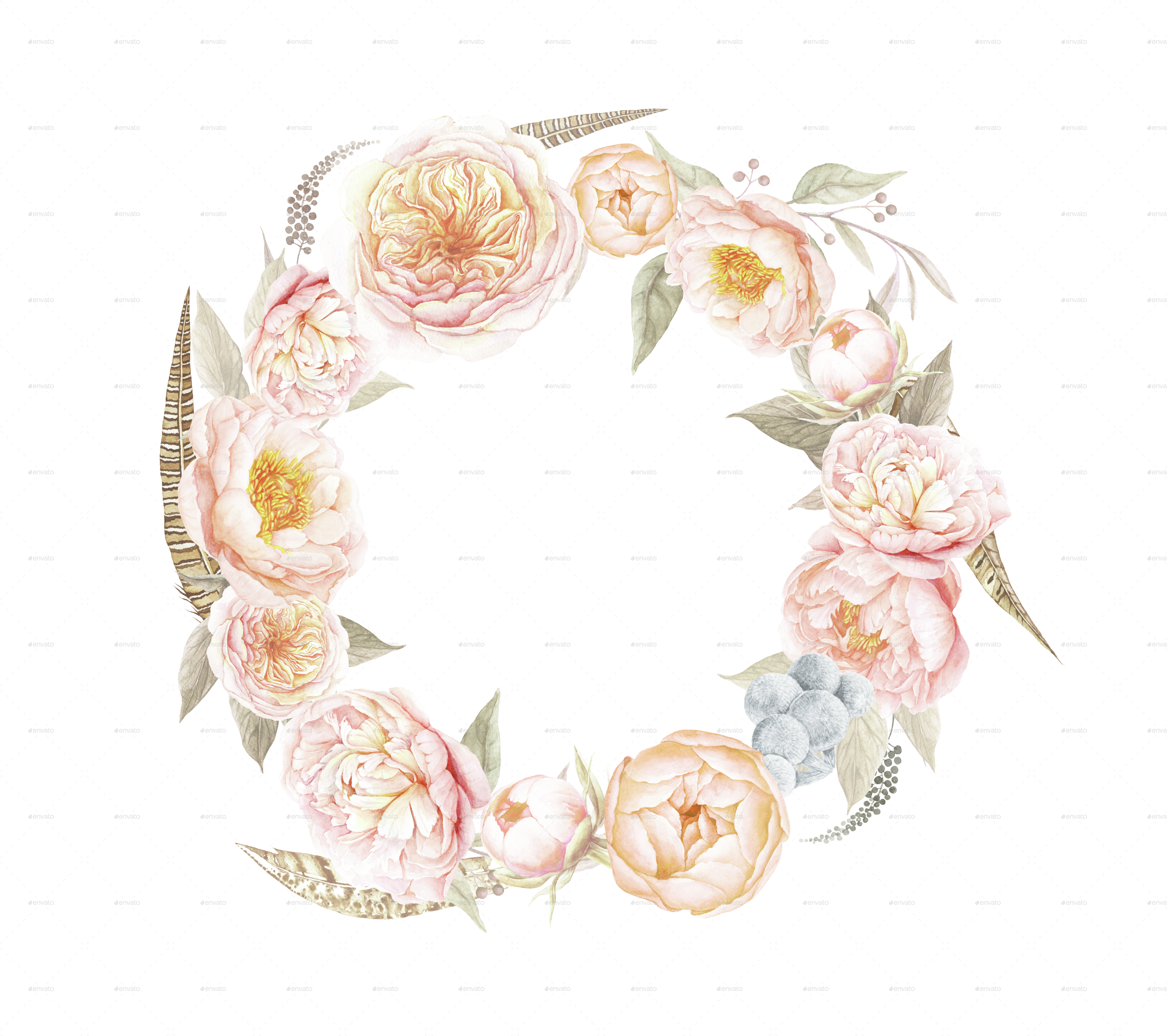 Vector Black And White Stock Bouquets By Larabriffa - Vintage Floral Wreath Png (4072x3616), Png Download