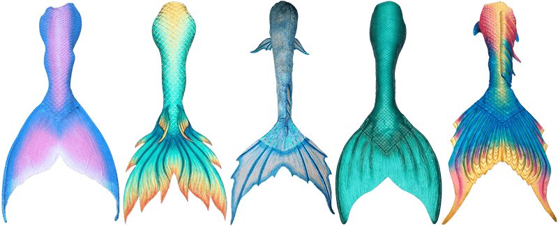 Top Places To Buy Your Mermaid Tails - Colas De Sirenas Dibujo (703x286), Png Download