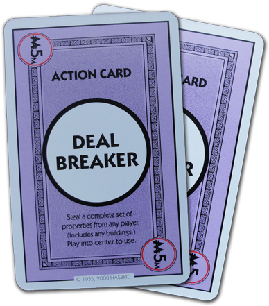 Deal Breaker Action Card - Monopoly Deal Cards (400x455), Png Download