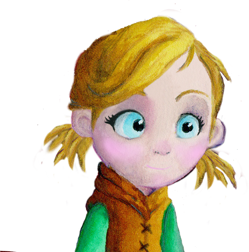 Niña - Cartoon (1081x1234), Png Download