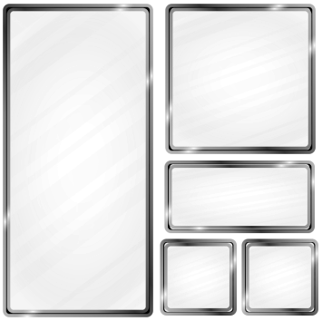 Silver Metallic Frame Glass Effect, Frame, Metallic, - Green Metallic Frame (360x360), Png Download