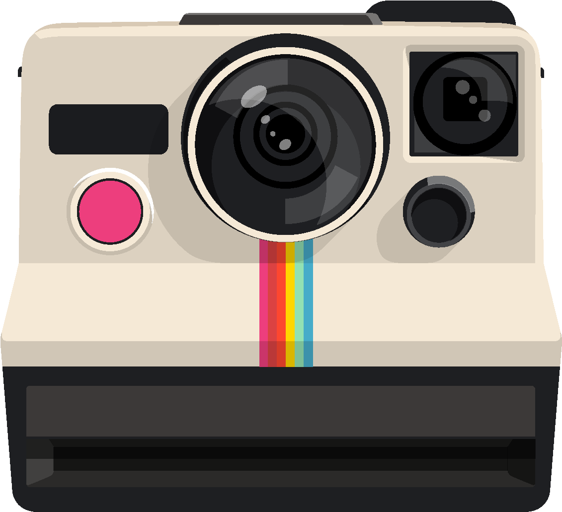 Fashion Minimalist Shooting Camera Vector - Clip Art Polaroid Camera Png (1772x1378), Png Download