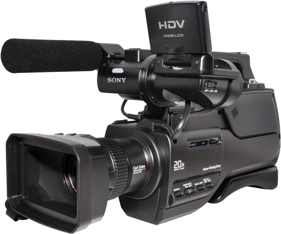 Hdv Sony Video Camera - Video Camera Png (994x830), Png Download