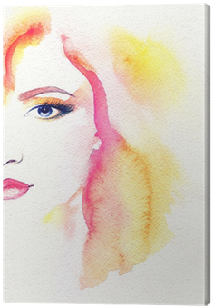 Woman Portrait - Poster: Ismagilova's Woman Portrait .abstract Watercolor (400x400), Png Download
