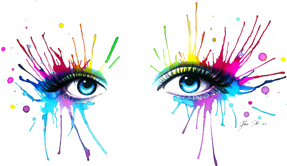 Report Abuse - Rainbow Art Eyes (1003x642), Png Download