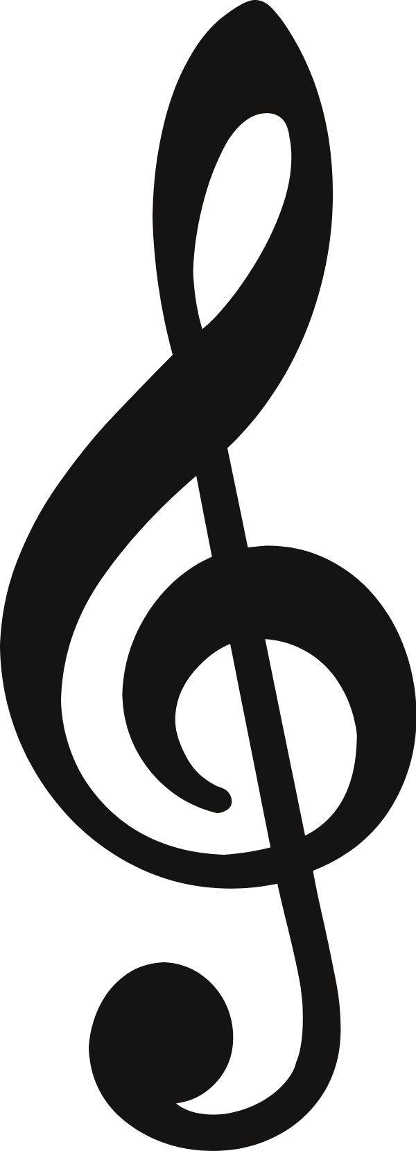 Treble Clef Music Symbol - Treble Clef (600x1659), Png Download
