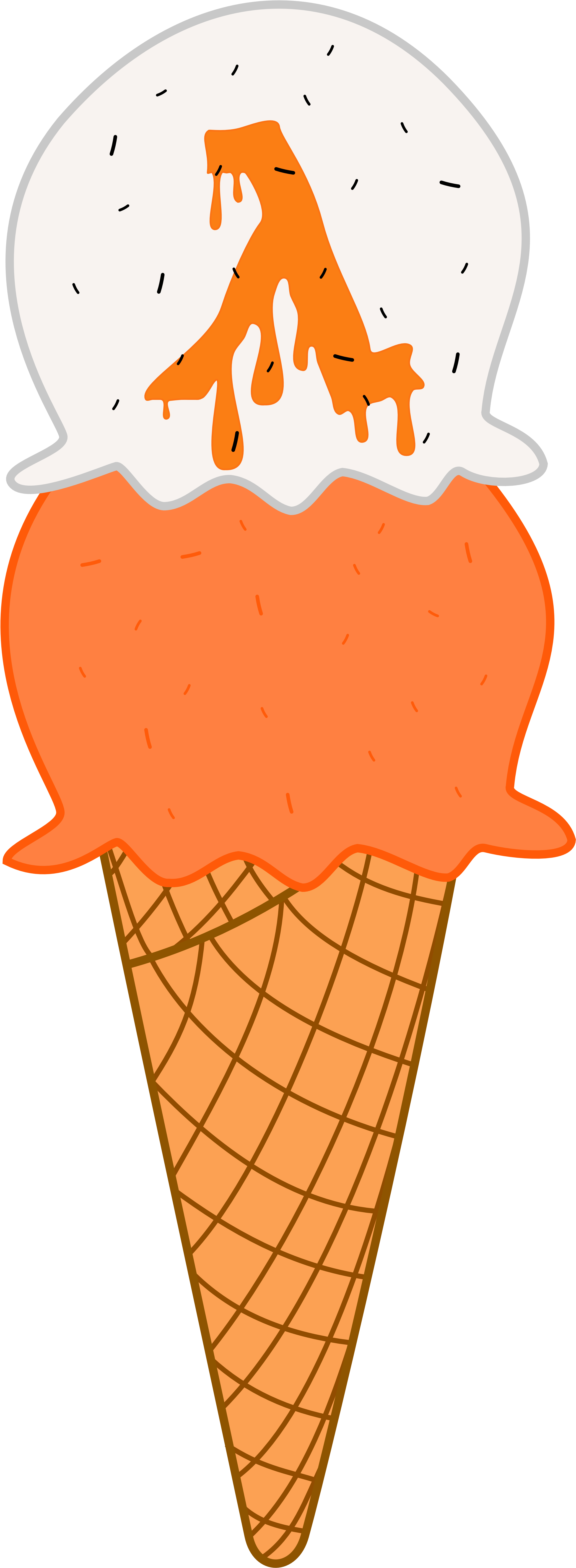 Icecream Vector Falooda - Ice Cream (3000x7000), Png Download