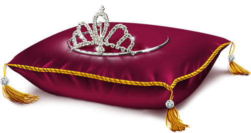 Red Princess Crown Pillow Png Clipart Picture - Crown On A Pillow (533x329), Png Download