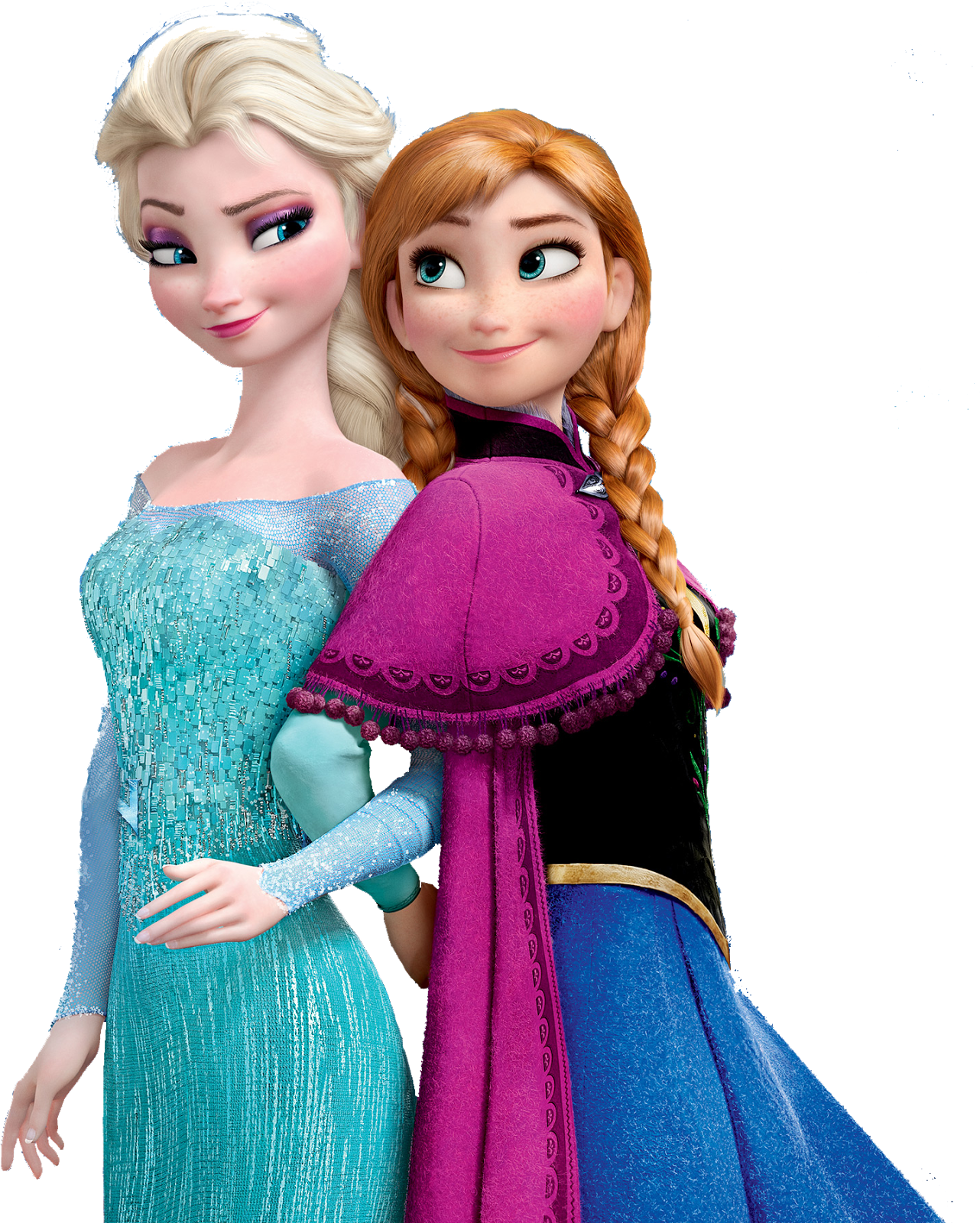 Free Icons Png - Frozen Elsa And Anna Png (1282x1600), Png Download