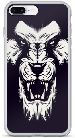 Lion King Iphone 8 Case Clear Iphone X Case Transparent - Black And White Lion Design (600x600), Png Download