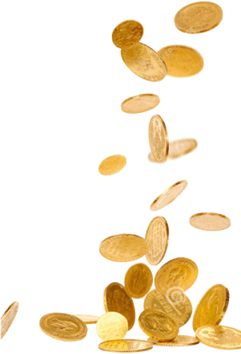 Go To Image - Gold Coins Falling Png (300x453), Png Download
