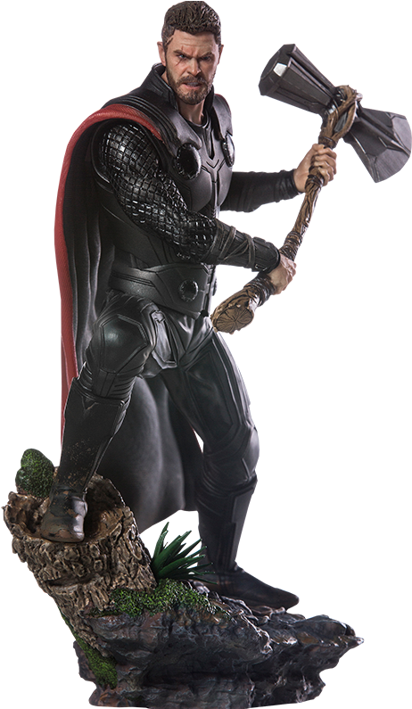 2" Marvel Statue Thor - Iron Studios Infinity War Thor (480x794), Png Download