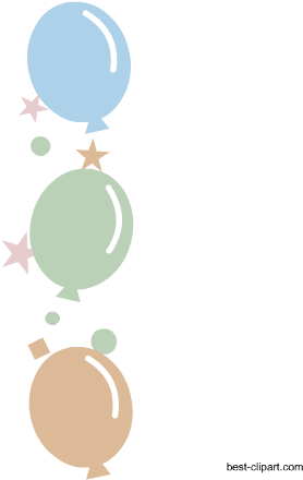 Balloons And Confetti Clip Art - Clip Art (450x450), Png Download
