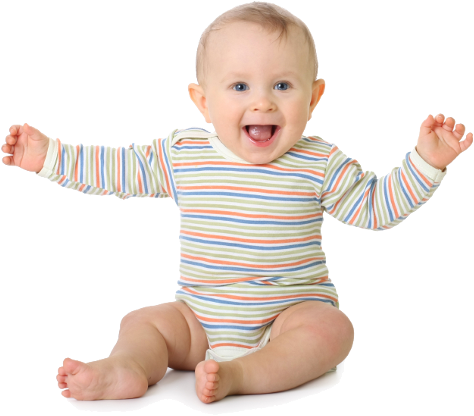 Free Icons Png - Baby Happy Png (500x435), Png Download
