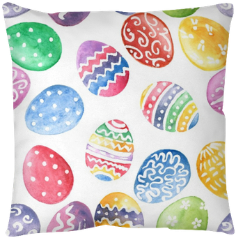 Eggs Seamless Pattern - Watercolor Painting (400x400), Png Download