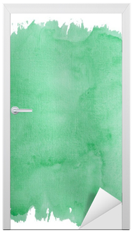 Color Strokes Watercolor Painting Art Door Sticker - Artificial Turf (400x400), Png Download