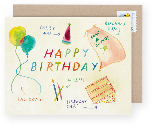 Birthday Wishes Watercolor (600x600), Png Download