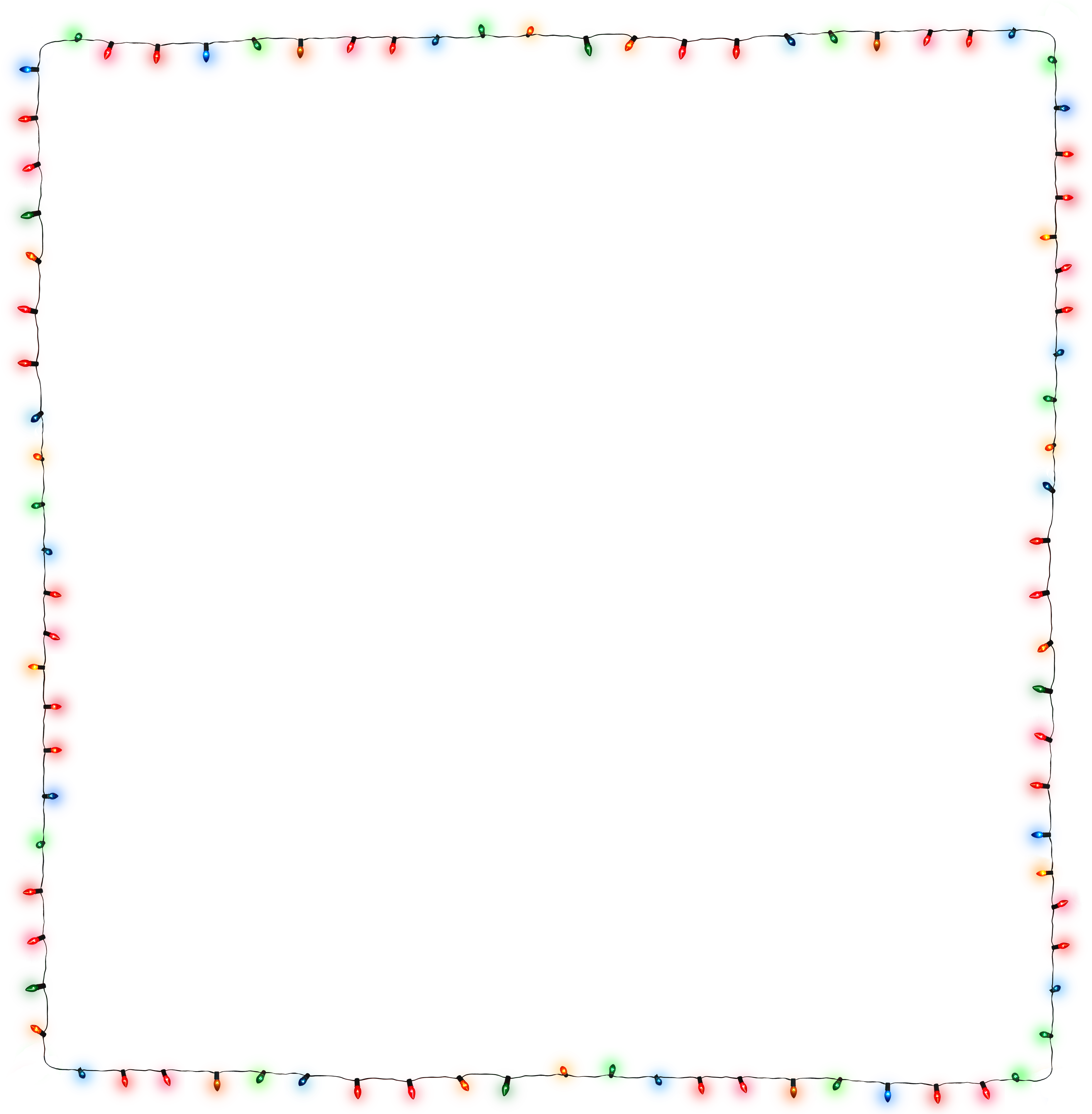 Christmas Light Frames - Paper (3990x4000), Png Download