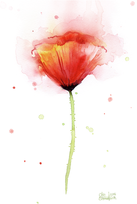 Bleed Area May Not Be Visible - Watercolor Painting (488x700), Png Download