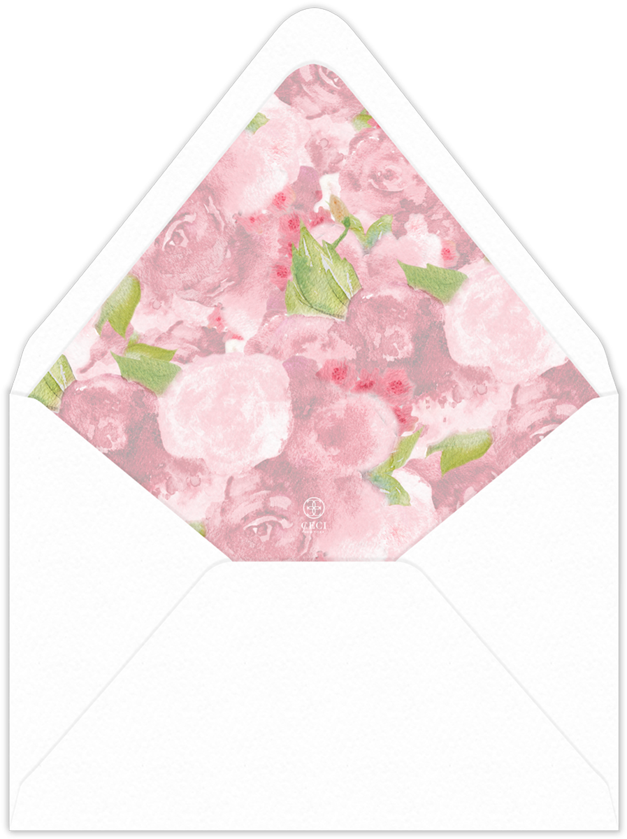 Watercolor Invitation Envelope Liner - Rose (1200x1200), Png Download